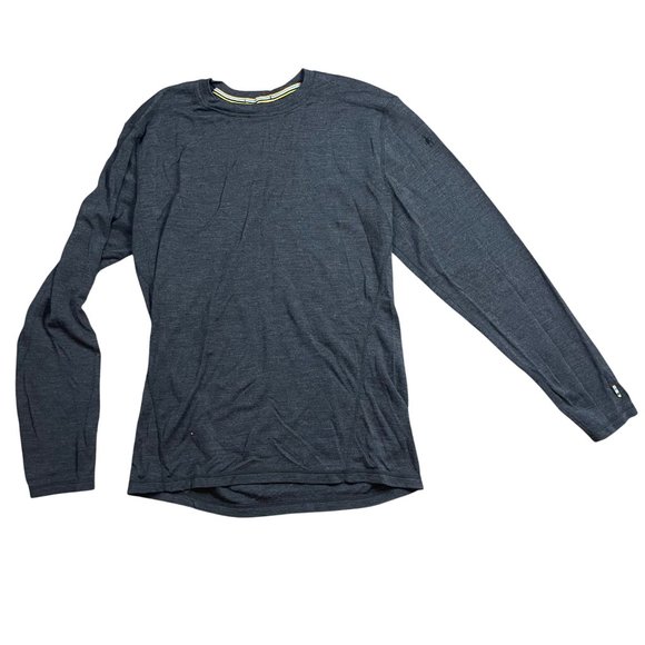 Smartwool Merino 250 Base Layer Crew Shirt Mens Size Large Charcoal Heather Gray - Picture 1 of 7